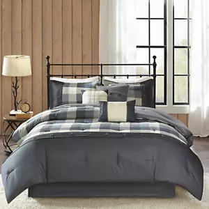 Madison Park Ridge Herringbone 7-teiliges Queen Bettdecke Set in grau - Bild 1 von 1