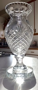 Thomas James Large ~15” Full Lead Crystal Vase Signed Exquisite Czech Republic - Picture 1 of 12