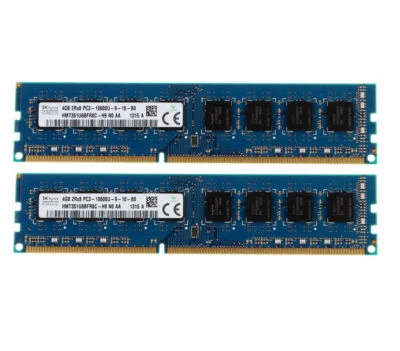 SK Hynix 8GB 2x 4GB PC3-10600 Memory Dell Optiplex 780 3010 390 580 790 980 990" - Image 1 of 4