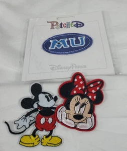 Disney Lot Of 3 Sew On Patches. Mickey Minnie And M U - Picture 1 of 6