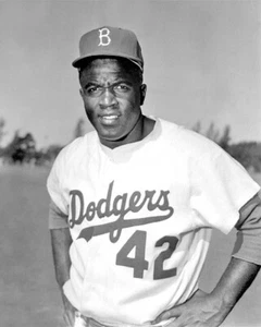 Brooklyn Dodgers JACKIE ROBINSON Glossy 8x10 Photo Print Baseball Poster HOF 62 - Picture 1 of 1