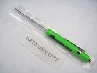 Snap On Slotted Mini Green Handle Pocket Screwdriver With Magnet End NEW