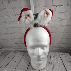 CHRISTMAS HOUSE HEADBAND * SANTA ON SPRINGS * RED/WHITE * NEW 3+ - Picture 1 of 3