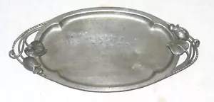 Nekrassoff Hammered Art Deco 11.1/4 x 5.1/2 inch Small Tray Tulip Motif - Picture 1 of 3