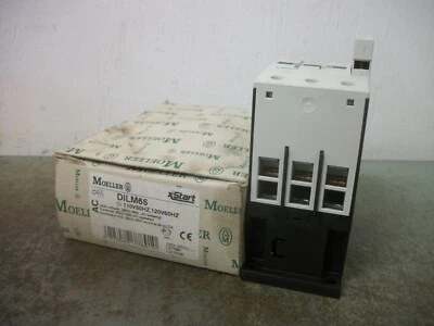 KLOCKNER-MOELLER XSTART CONTACTOR DILM65 80AMP 120V BOBINA 3PH 600V 60HP NUEVO EN CAJA Foto 1 de 4