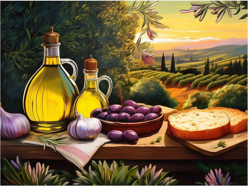 Mural Azulejo Bodegón Rústico Country Desayuno Cocina Salpicadero Mármol Cerámica Foto 1 de 1