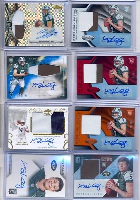(7) CHRISTIAN HACKENBERG & (1) BRYCE PETTY 2016  AUTO PATCH RC LOT JETS 8 CARDS  - Image 1 of 2