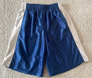 Athletic Works Boys Blue Gray Athletic Pull On Elastic Waist Shorts Size M 8 - Picture 1 of 6