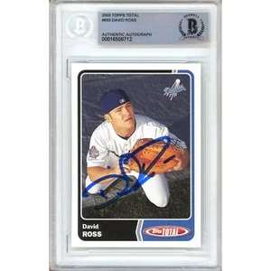 David Ross Auto 2003 Topps Total #693 Los Angeles Dodgers Signed Beckett Slab - Picture 1 of 5