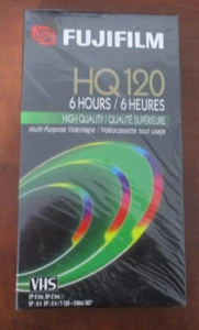 FUJIFILM HQ120 6 HOUR BRAND NEW & SEALED BLANK VIDEOTAPE FREE SHIPPING - Picture 1 of 2