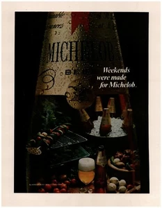 1979 Michelob Beer Original Print Ad ~ Fast Ship ~ BBQ Ice Bucket - Picture 1 of 1
