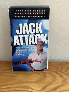 VINTAGE JACK ATTACK VHS JACK POLLARD LOWER UPPER PROBLEM AREA WORKOUT 3 VHS SET - Imagen 1 de 3