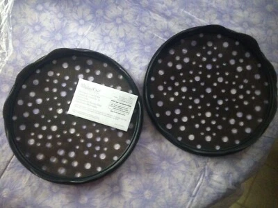 Pampered Chef Microwave Chip Healthy Snack Maker Set Of 2 Stackable Trays New  - Image 1 of 4