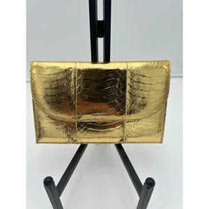 Brand New Stefani Gold Faux Leather Handbag - Picture 1 of 3