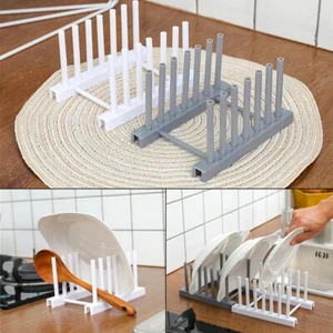 Kitchen Lid Pan Plate Organizer Dish Drainer Stand Shelf Rack Storage Holder - Picture 1 of 13