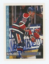 1992-93 OPC Norm Maciver #344 Autograph Signed Card Edmonton Oilers Auto