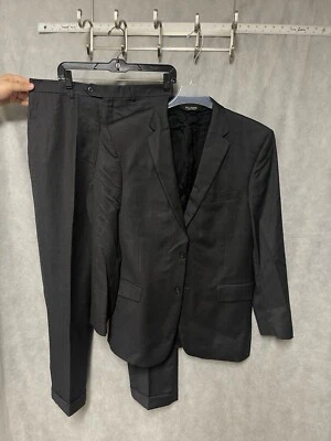 Jos A Bank Suit Men 42L Gray Traveler Career Academia Wool 33X31.5 Pants Luxury - Image 1 of 4