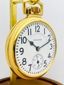 1924 Hamilton 16S 21J Grade 992 Railroad Grade Pocket Watch Working - Picture 1 of 9