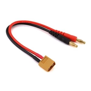 SpeedTek RC Heavy Duty XT60 Charge Lead (Male XT60 To 4mm Banana Plugs) - Picture 1 of 1