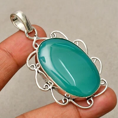 Ciondolo gioiello fatto a mano in argento sterling 925 con pietra preziosa on... - Immagine 1 di 4