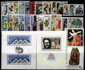 Slowakei 1995 postfrisch Bj. Set 27 Briefmarken + 2 Souvenirblätter - Bild 1 von 1