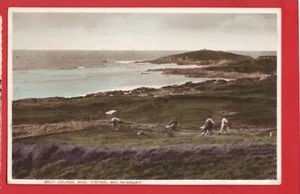 CORNWALL NEWQUAY. FISTRAL BAY. GOLF COURSE ABOUT TO TEE OFF pu 1935 - Picture 1 of 1