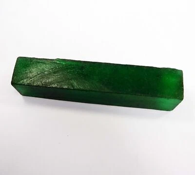 Pedra preciosa solta enorme áspera natural esmeralda verde colombiana certificada 220,90 quilates - Imagem 1 de 4