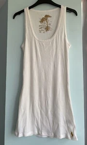 LOVE LABEL White Cotton Rich Ladies’ Longline Ribbed Vest Size 16 NEW - Picture 1 of 14