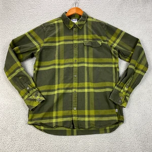 Helly Hansen Shirt Mens Large Green Classic Check Flannel Lumberjack Hiking - Picture 1 of 11