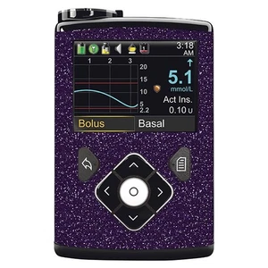 Aufkleber für Minimed Sticker (600/700er-Serie) - Lila Glitzer | Diasticker® - Bild 1 von 1