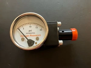 New Orange Research Differential Gauge P/N 1516DG#95501 Max 1500 PSI / Temp 200° - Picture 1 of 5