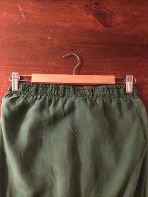 Pois Made In Italy Women’s Strapless 100% Silk Green Jumpsuit Size 40 Medium - Image 1 of 4