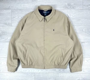 Polo Ralph Lauren Vintage Beige Harrington Jacke Logo Herren Größe XXL - Bild 1 von 9
