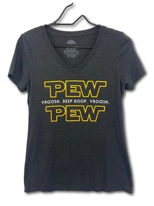 Star Wars Pew Pew Black Short Sleeve T-Shirt Ann Arbor Tee Co Size Small - Picture 1 of 9