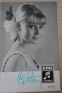 Autogramm deutsche Sängerin und Schauspielerin Gitte Haenning 1965 (124229) - Picture 1 of 3