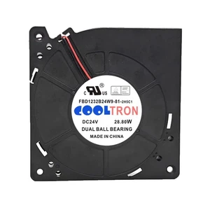 COOLTRON FBD1232B24W9-81 DC24V 1.2A 28.8W 2-wire cooling fan - Picture 1 of 5