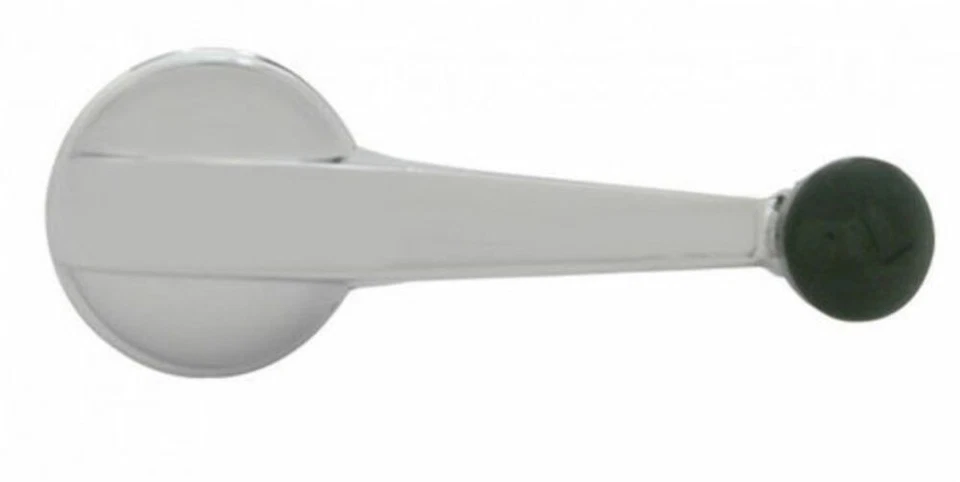 Manivela cromada ventana interior, perilla negra, cada una - se adapta a camioneta Chevy 1947-1 Foto 1 de 4