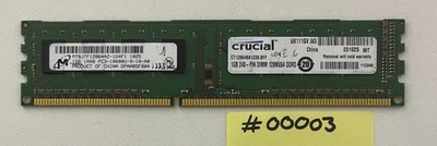 Micron 1GB 1Rx8 PC3-10600U DDR3-1333 DIMM Desktop RAM MT8JTF12864AZ-1G4F1 - Image 1 of 2