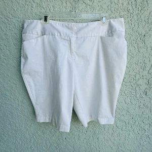 WORTHINGTON 16P cotton white Bermuda dress shorts summer preppy smart casual - Picture 1 of 7