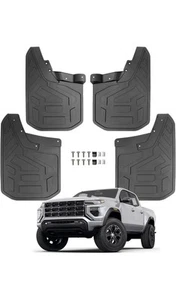 4PCS Front & Rear Flat Splash Mud Flap Guard Mudguard Fit 2023-2025 GMC CANYON - Picture 1 of 9