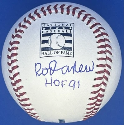Rod Carew Signed Autographed Hall Of Fame Logo Baseball w/ “HOF 91” Beckett - Image 1 of 3