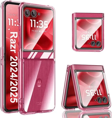 BRANDED for Motorola Razr 2025/2024 Case with Screen Protector,Moto Razr 2025 Shockproof