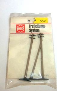 Busch H0 552-Freileitungs-System 2 Masten -neuw-OVP- 2 x masts overhead line - Bild 1 von 1