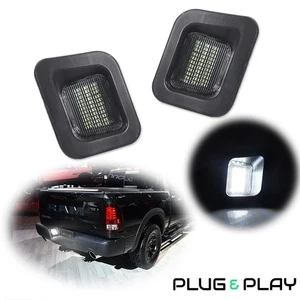 2X Luces de parachoques traseras LED blancas con matrícula para 03-22 Dodge RAM 1500 2500 3500 - Imagen 1 de 12