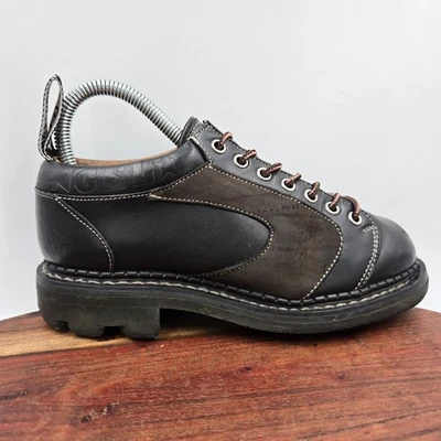 John Fluevog De Colección Ángeles Zapatos Para Mujer 4 UK / 6.5 US Cuero Negro Y2K Derby Foto 1 de 4