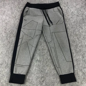 Under Armour Mens Sweatpants Medium Gray Geometric Print Loose Fit Drawstring - Picture 1 of 11