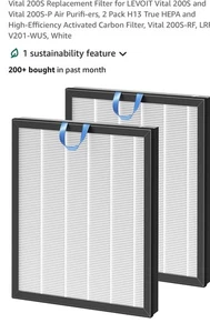 Confezione da 2 filtri di ricambio Vital 200S compatibili con LEVOIT Vital 200S - Foto 1 di 9