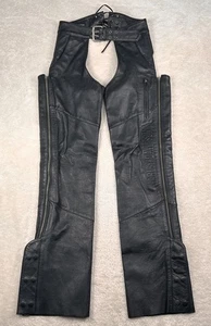 Harley Davidson Leather Chaps Men’s Sz Small Black 98091-06vm 3/2010 Motorcycle - Picture 1 of 7