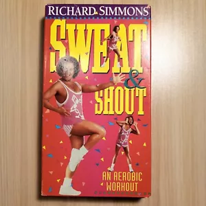 VTG Richard Simmons Sweat Shout An Aerobic Workout Video VHS Cassette Tape CLEAN - Picture 1 of 4