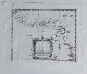 I125316 63 Incisione 1738 - Mappa Africa / Guinea - Picture 1 of 1